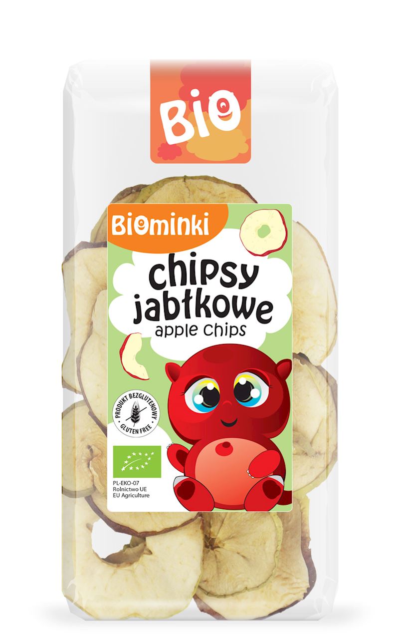 CHIPSY JABŁKOWE BEZGLUTENOWE BIO 30 g - BIOMINKI-0