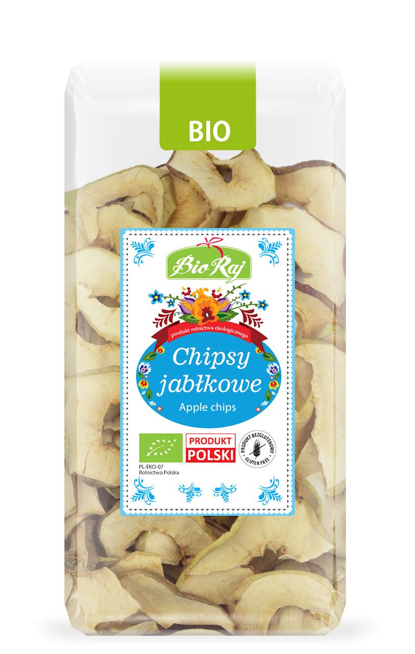 CHIPSY JABŁKOWE BEZGLUTENOWE BIO 50 g - BIO RAJ-0