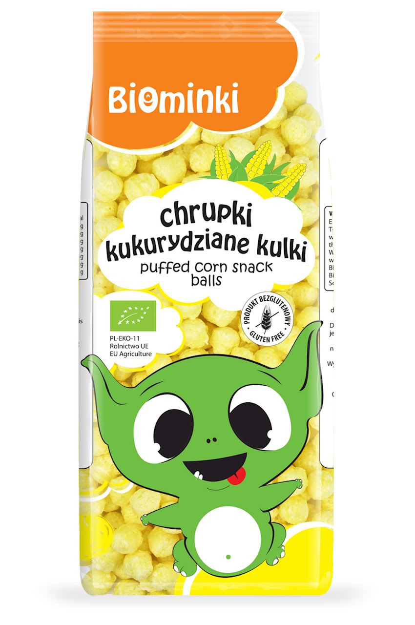 CHRUPKI KUKURYDZIANE KULKI BEZGLUTENOWE BIO 60 g - BIOMINKI-0