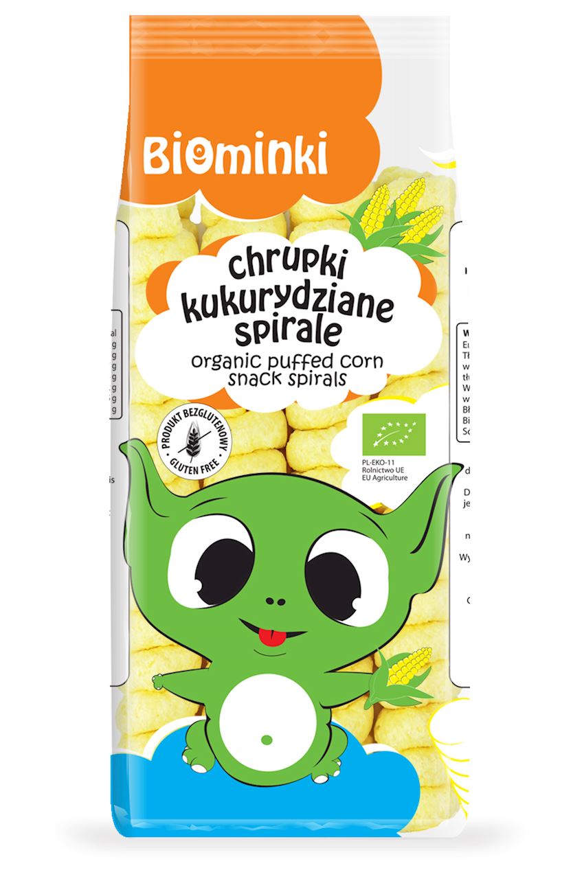 CHRUPKI KUKURYDZIANE SPIRALE BEZGLUTENOWE BIO 60 g - BIOMINKI-0