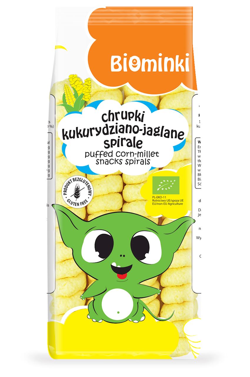 CHRUPKI KUKURYDZIANO-JAGLANE SPIRALE BEZGLUTENOWE BIO 60 g - BIOMINKI-0