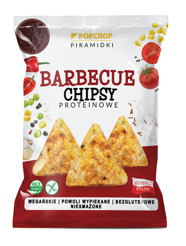 CHRUPKI PIRAMIDKI PROTEINOWE O SMAKU BARBECUE 60 g - POPCROP-0