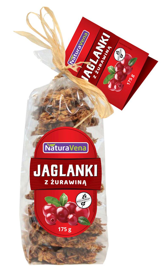 CIASTKA JAGLANKI Z ŻURAWINĄ BEZGLUTENOWE 175 g - NATURAVENA-0