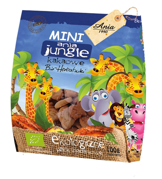 CIASTKA KAKAOWE MINI JUNGLE BIO 100 g - BIO ANIA-0