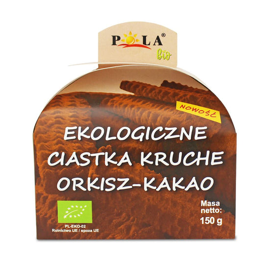 CIASTKA KRUCHE ORKISZOWE KAKAOWE BIO 150 g - POLA-0