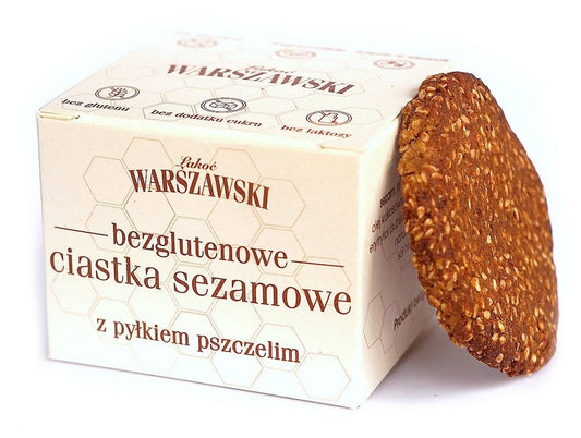 CIASTKA SEZAMOWE Z PYŁKIEM PSZCZELIM BEZGLUTENOWE 150 g - BATON WARSZAWSKI-0