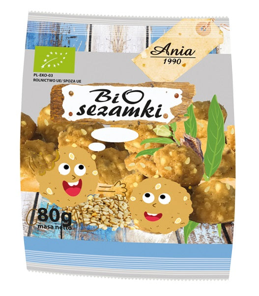 CIASTKA Z SEZAMEM BIO 80 g - BIO ANIA-0