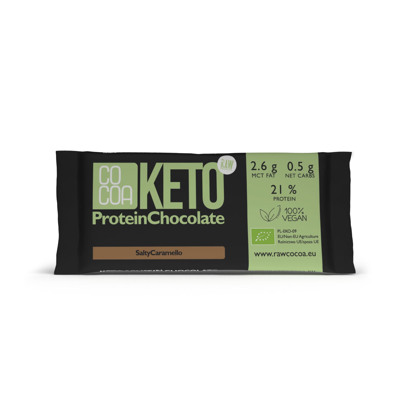 CZEKOLADA KETO PROTEINOWA O SMAKU SŁONEGO KARMELU BIO 40 g - COCOA-0