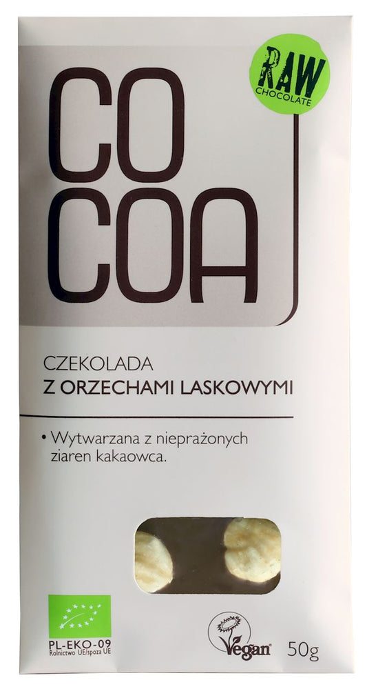 CZEKOLADA Z ORZECHAMI LASKOWYMI BIO 50 g - COCOA-0