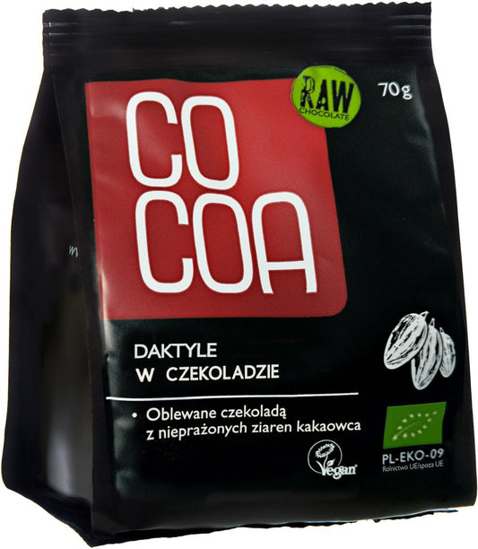 DAKTYLE W SUROWEJ CZEKOLADZIE BIO 70 g - COCOA-0