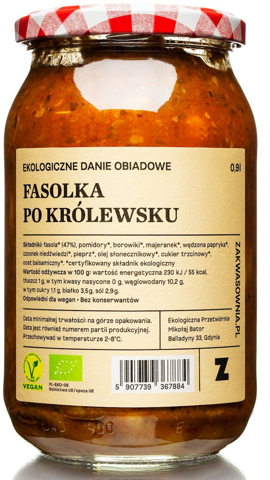 FASOLKA PO KRÓLEWSKU BIO 900 ml - ZAKWASOWNIA-0