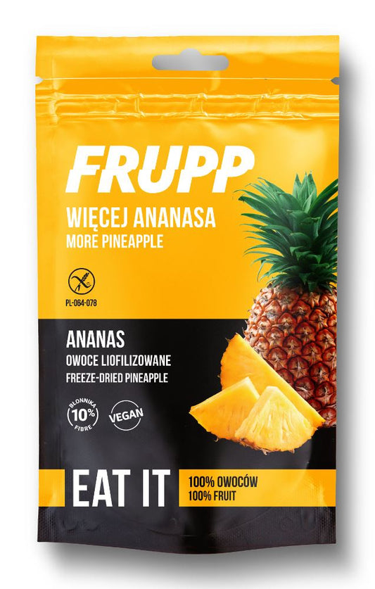 FRUPP OWOCE LIOFILIZOWANE ANANAS BEZGLUTENOWE 15 g - CELIKO-0