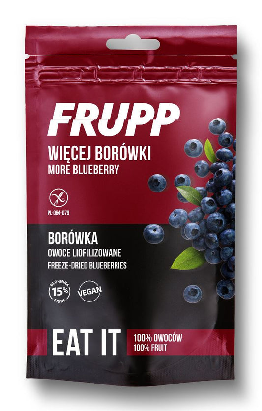 FRUPP OWOCE LIOFILIZOWANE BORÓWKA BEZGLUTENOWE 15 g - CELIKO-0