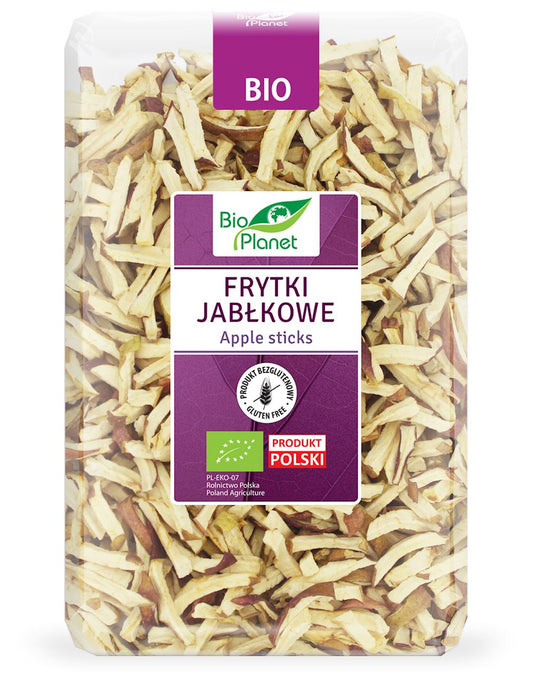 FRYTKI JABŁKOWE BEZGLUTENOWE BIO 300 g - BIO PLANET-0