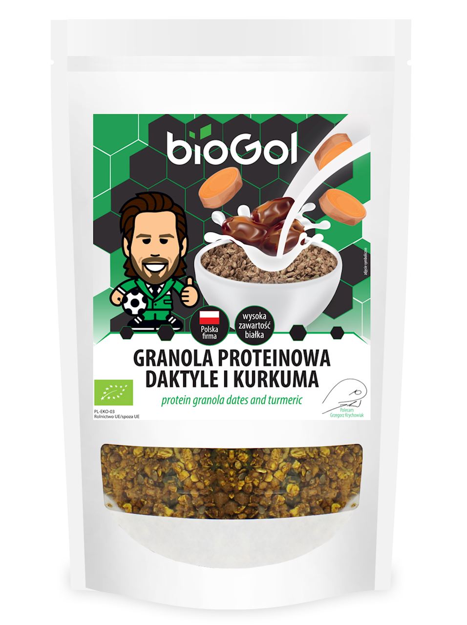 GRANOLA PROTEINOWA DAKTYLE I KURKUMA BIO 200 g - BIOGOL-0