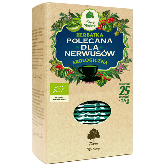 HERBATKA DLA NERWUSÓW BIO (25 x 1,5 g) 37,5 g - DARY NATURY-0