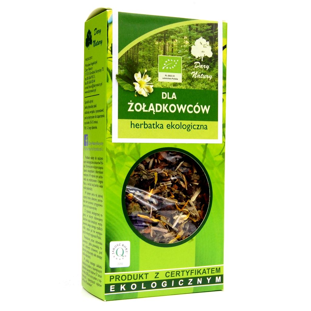 HERBATKA DLA ŻOŁĄDKOWCÓW BIO 50 g - DARY NATURY-0