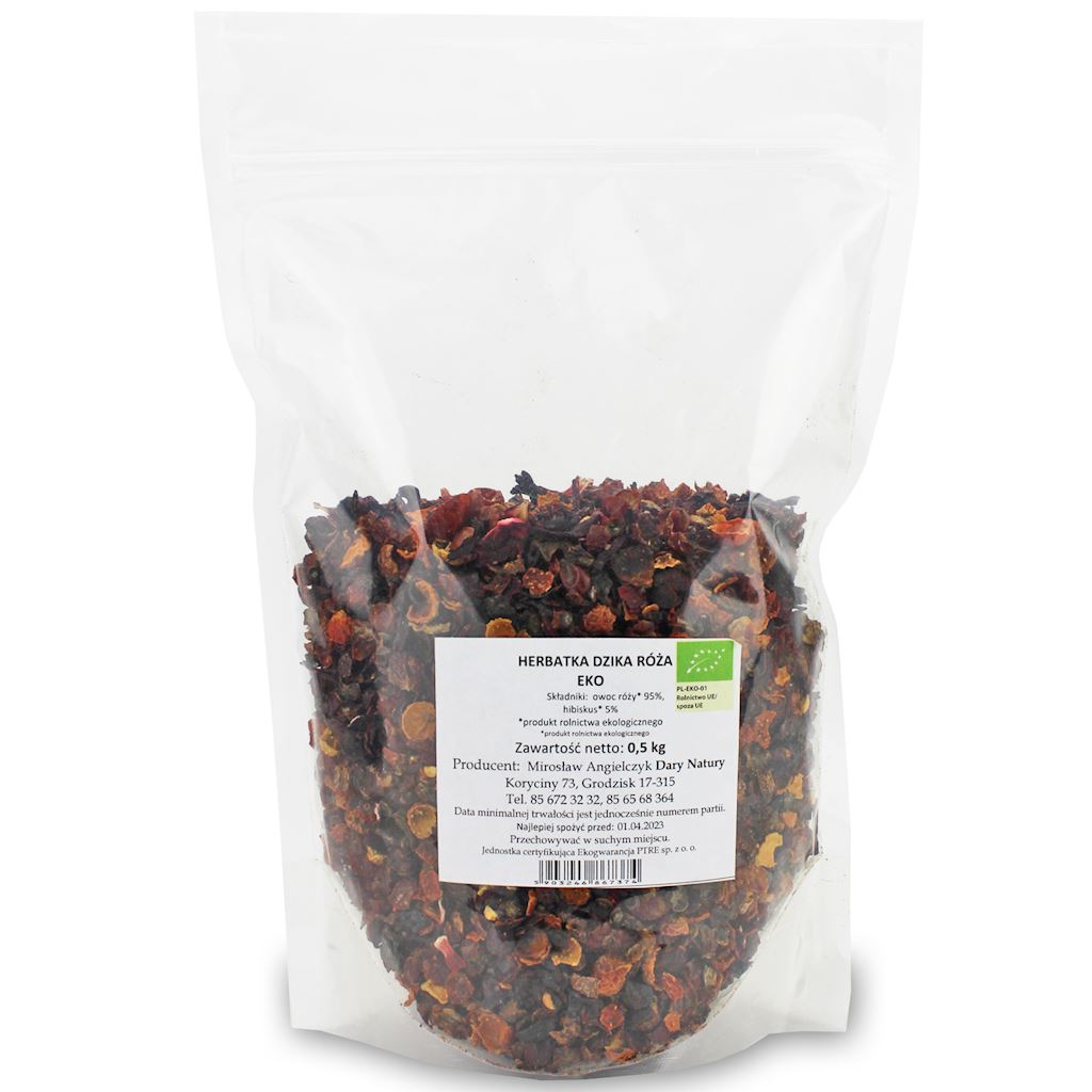 HERBATKA DZIKA RÓŻA Z HIBISKUSEM BIO 500 g - HORECA (DARY NATURY)-0