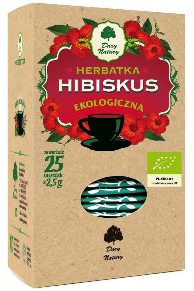 HERBATKA HIBISKUS BIO (25 x 2,5 g) 62,5 g - DARY NATURY-0