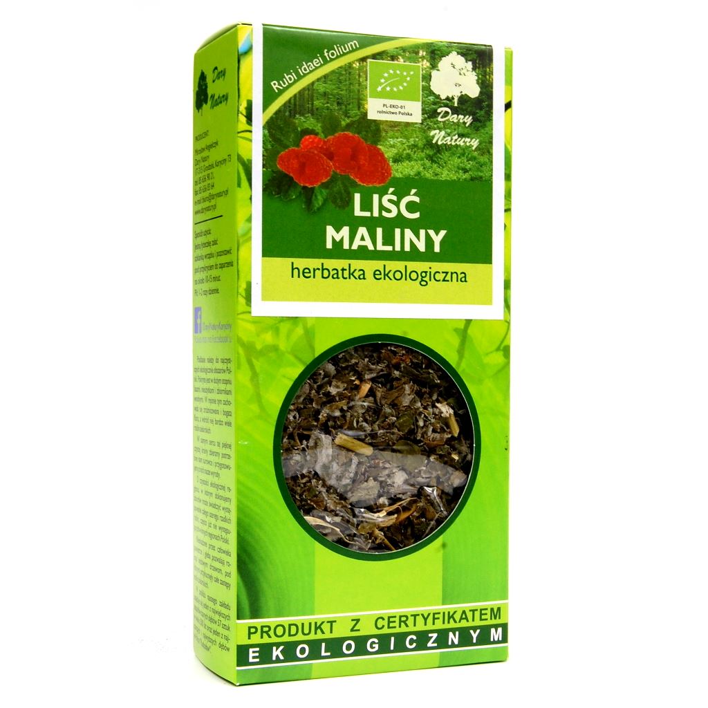 HERBATKA LIŚĆ MALINY BIO 25 g - DARY NATURY-0