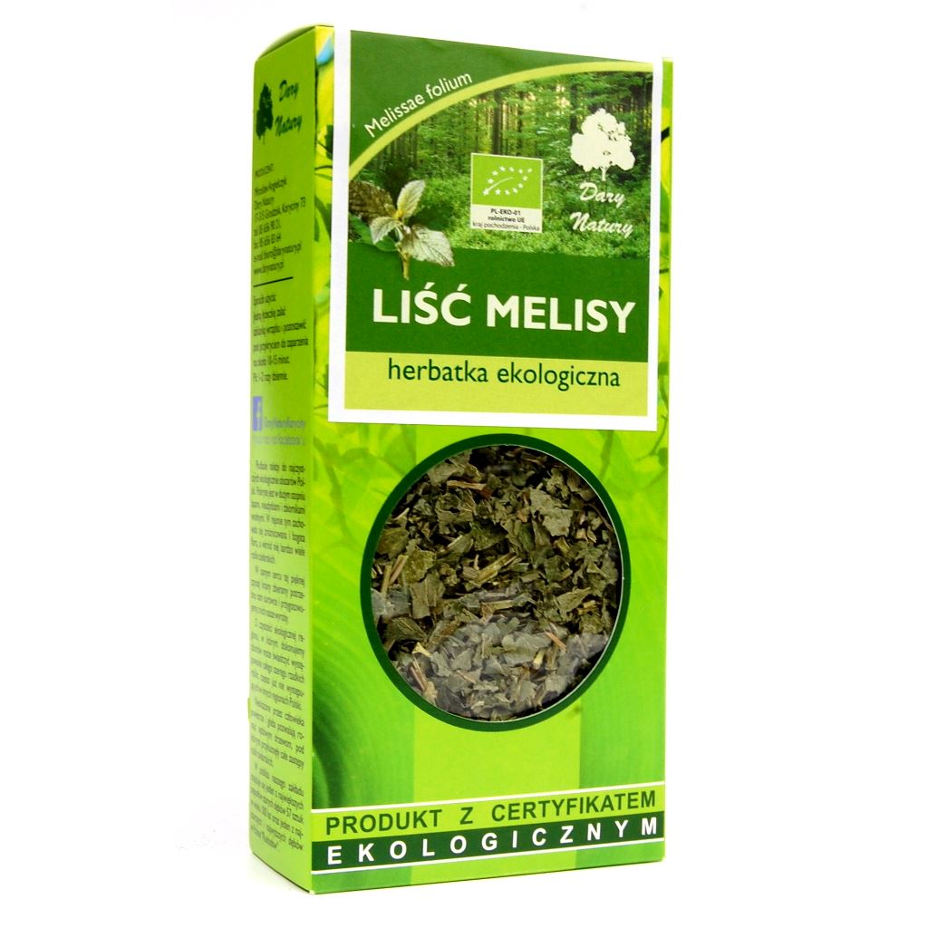 HERBATKA LIŚĆ MELISY BIO 25 g - DARY NATURY-0