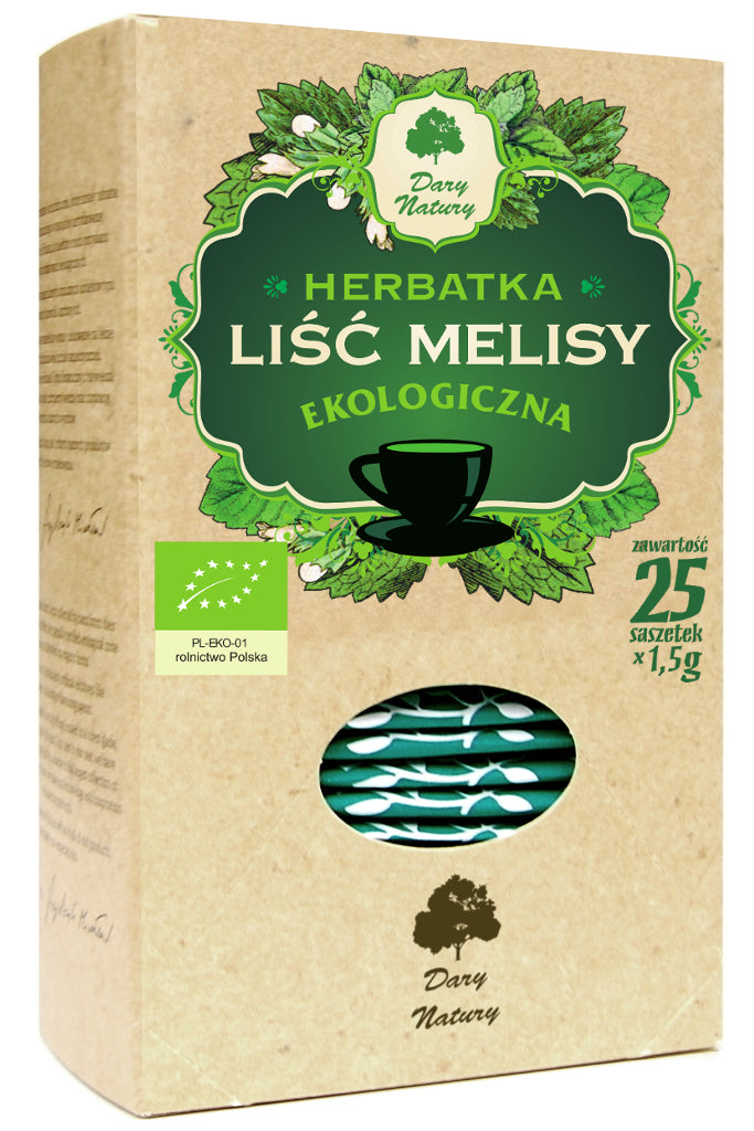 HERBATKA LIŚĆ MELISY BIO (25 x 1,5 g) 37,5 g - DARY NATURY-0