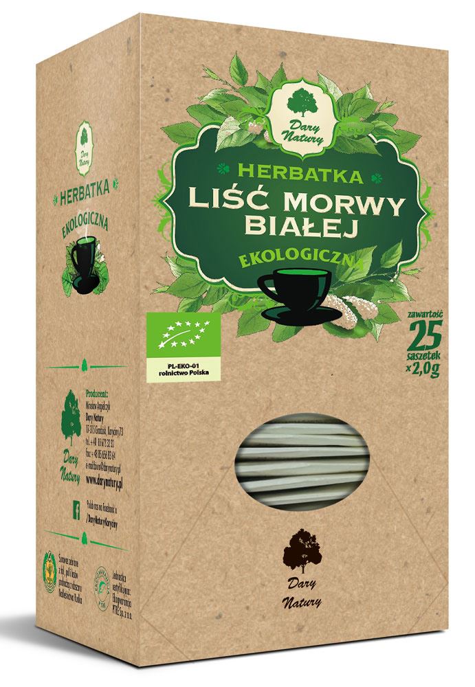 HERBATKA LIŚĆ MORWY BIAŁEJ BIO (25 x 2 g) 50 g - DARY NATURY-0