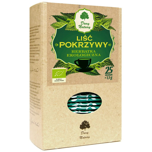 HERBATKA LIŚĆ POKRZYWY BIO (25 x 1,5 g) 37,5 g - DARY NATURY-0