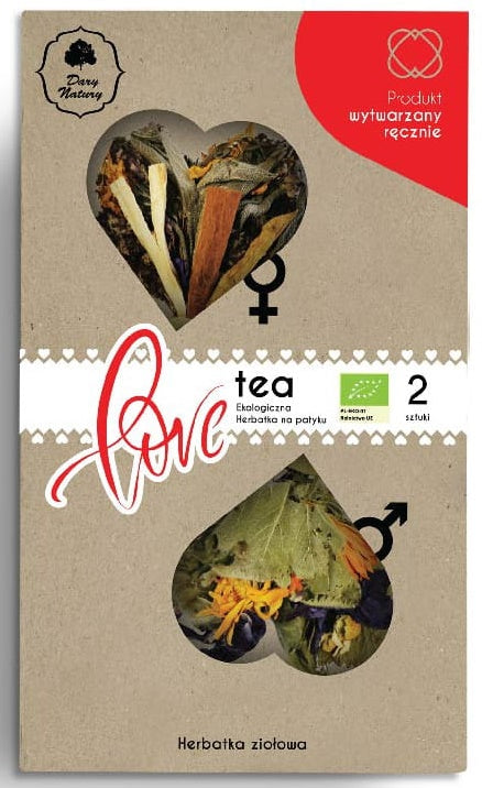 HERBATKA NA PATYKU DLA PAR - LOVE TEA BIO (2 SZT.) (2 x 3,5 g) 7 g - DARY NATURY (PRODUKT SEZONOWY)-0