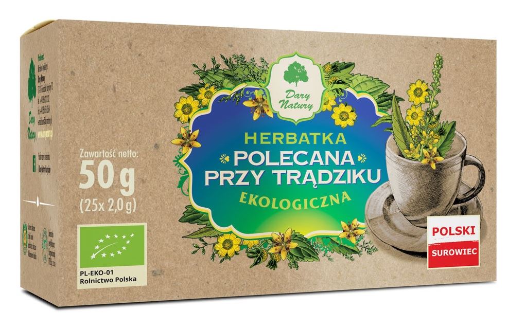 HERBATKA POLECANA PRZY TRĄDZIKU BIO (25 x 2 g) 50 g - DARY NATURY-0