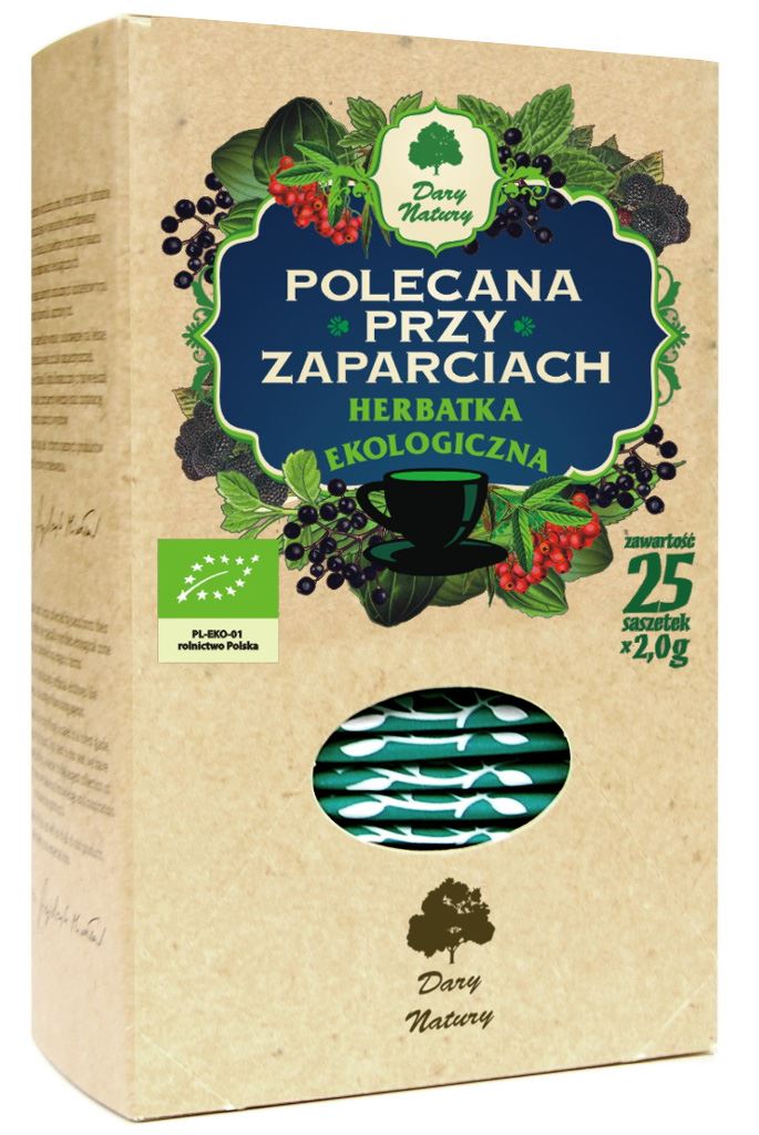 HERBATKA POLECANA PRZY ZAPARCIACH BIO (25 x 2 g) 50 g - DARY NATURY-0