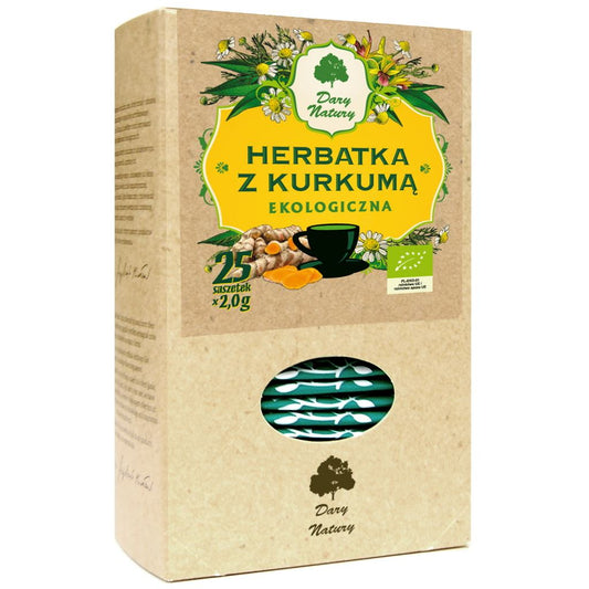 HERBATKA Z KURKUMĄ BIO (25 x 2 g) 50 g - DARY NATURY-0