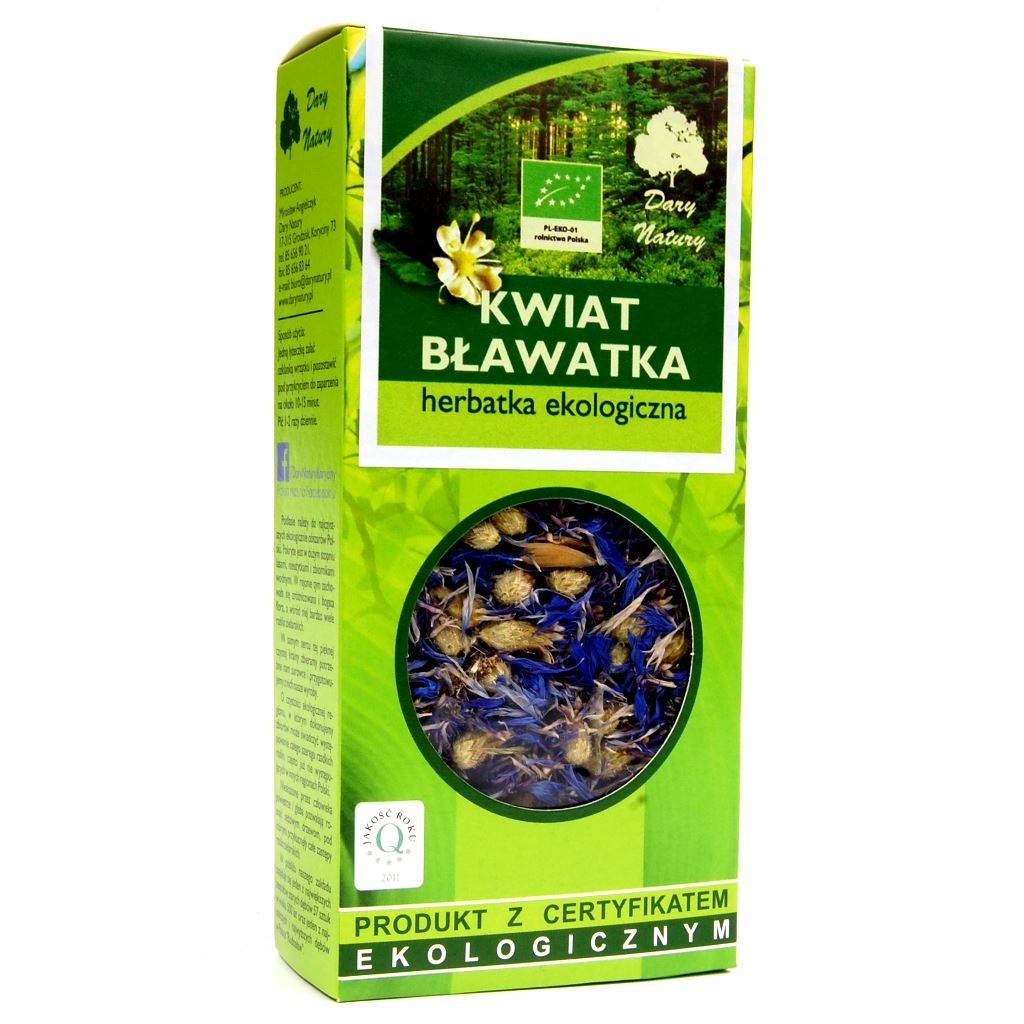 HERBATKA Z KWIATU BŁAWATKA BIO 25 g - DARY NATURY-0