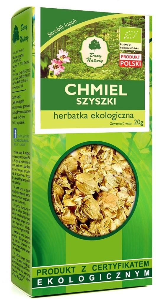 HERBATKA Z SZYSZEK CHMIELU BIO 20 g - DARY NATURY-0