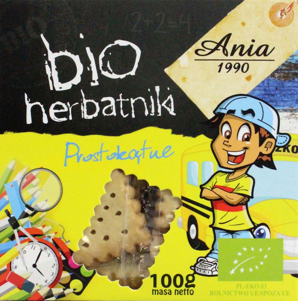 HERBATNIKI PROSTOKĄTNE BIO 100 g - BIO ANIA-0