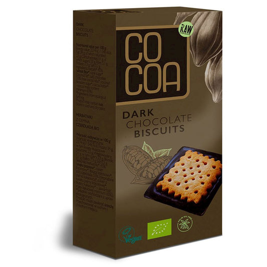 HERBATNIKI Z CIEMNĄ CZEKOLADĄ BIO 95 g - COCOA-0