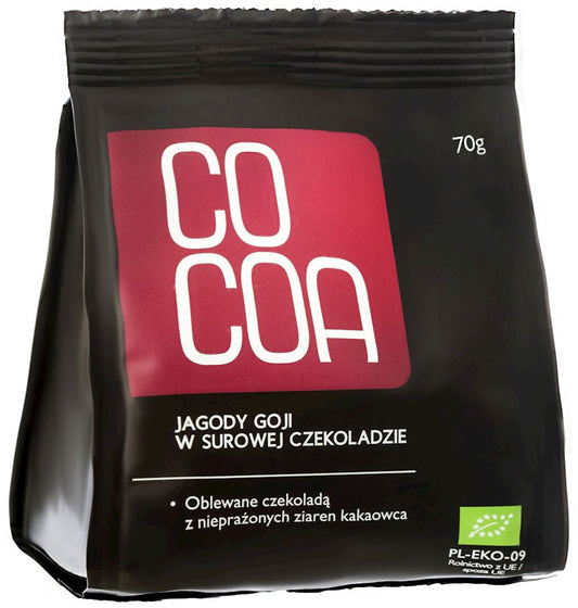 JAGODY GOJI W SUROWEJ CZEKOLADZIE BIO 70 g - COCOA-0