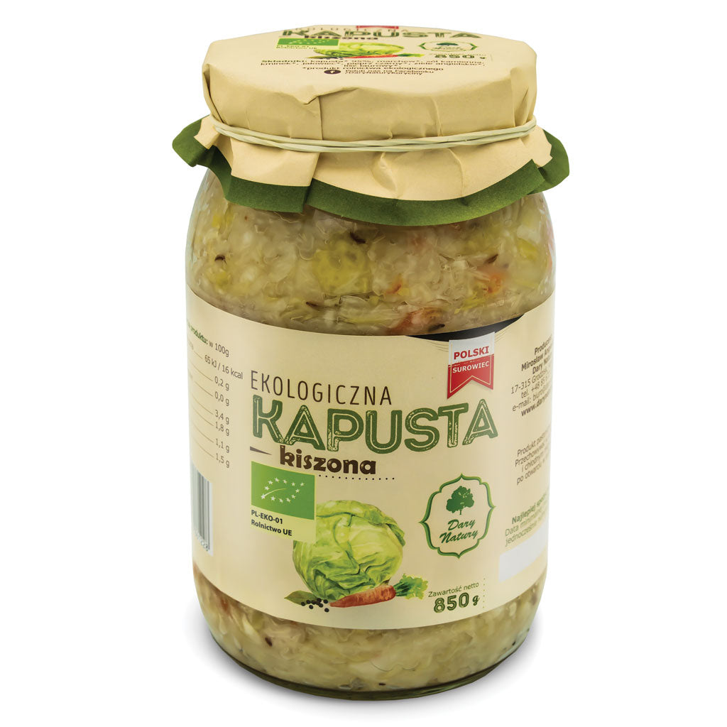 KAPUSTA KISZONA Z PRZYPRAWAMI BIO 850 g - DARY NATURY-0