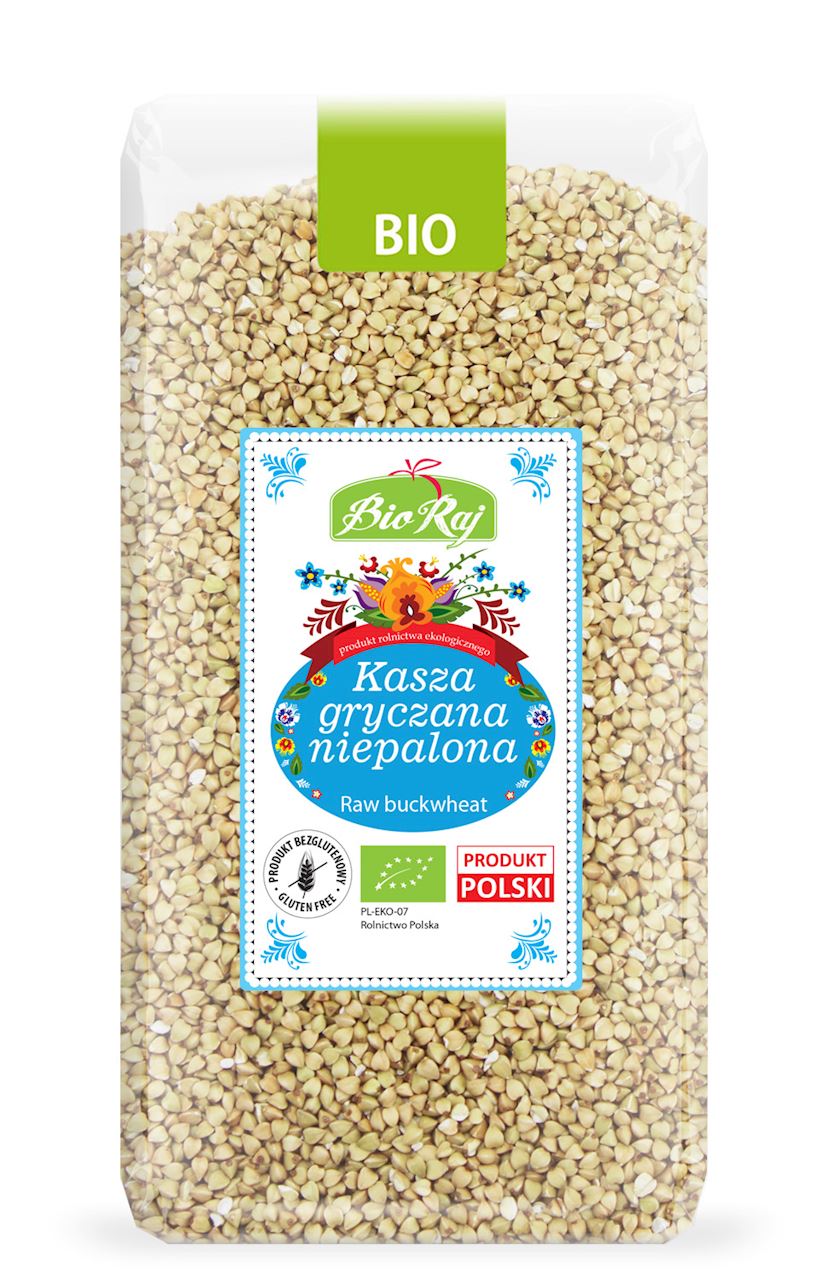 KASZA GRYCZANA NIEPALONA BEZGLUTENOWA BIO 500 g - BIO RAJ-0