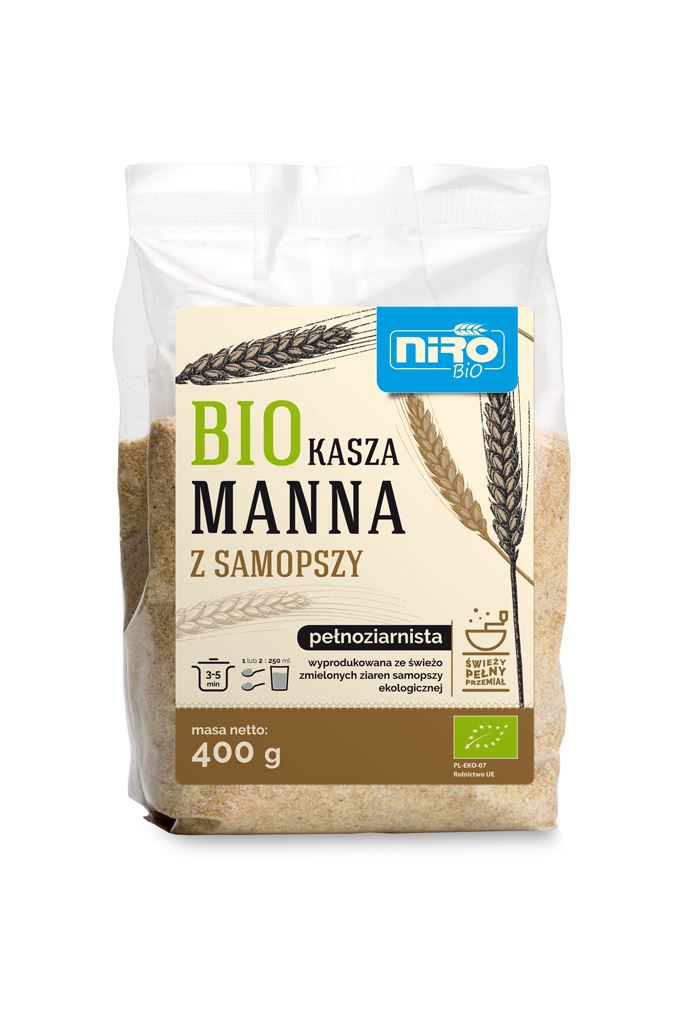 KASZA MANNA Z SAMOPSZY BIO 400 g - NIRO-0