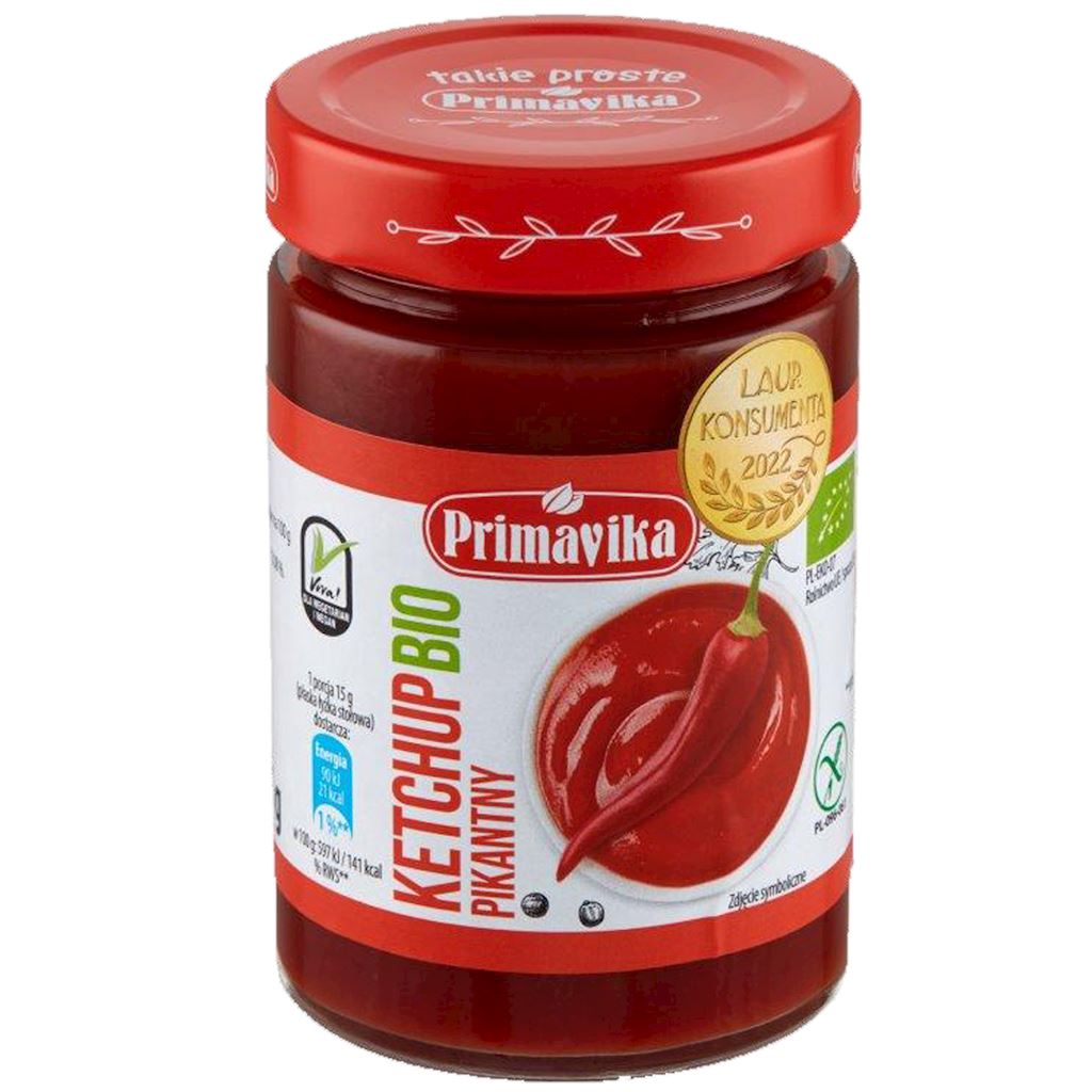 KETCHUP PIKANTNY BEZGLUTENOWY BIO 315 g - PRIMAVIKA (PRIMAECO)-0