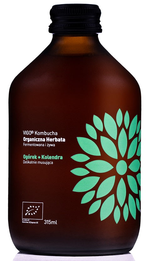 KOMBUCHA Z OGÓRKIEM I KOLENDRĄ BEZGLUTENOWA BIO 330 ml - VIGO-0