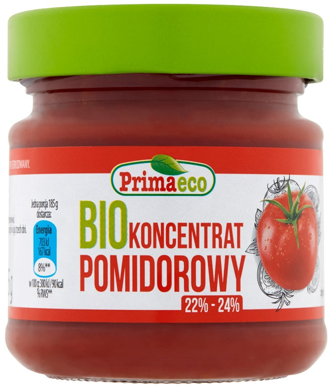 KONCENTRAT POMIDOROWY 22 % - 24 % BIO 185 g - PRIMAVIKA (PRIMAECO)-0