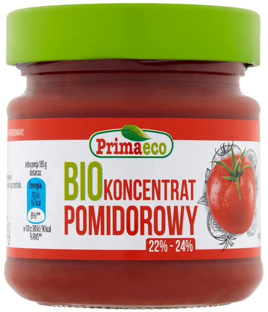 KONCENTRAT POMIDOROWY 22 % - 24 % BIO 185 g - PRIMAVIKA (PRIMAECO)-0