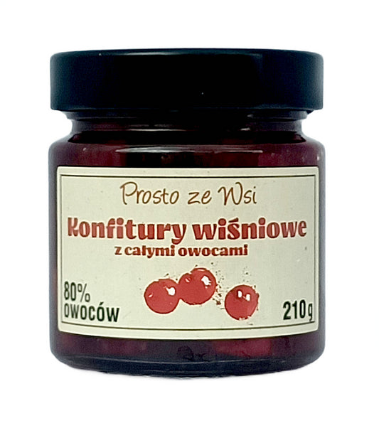 KONFITURA EKSTRA Z WIŚNI Z CAŁYMI OWOCAMI 210 g - PROSTO ZE WSI-0