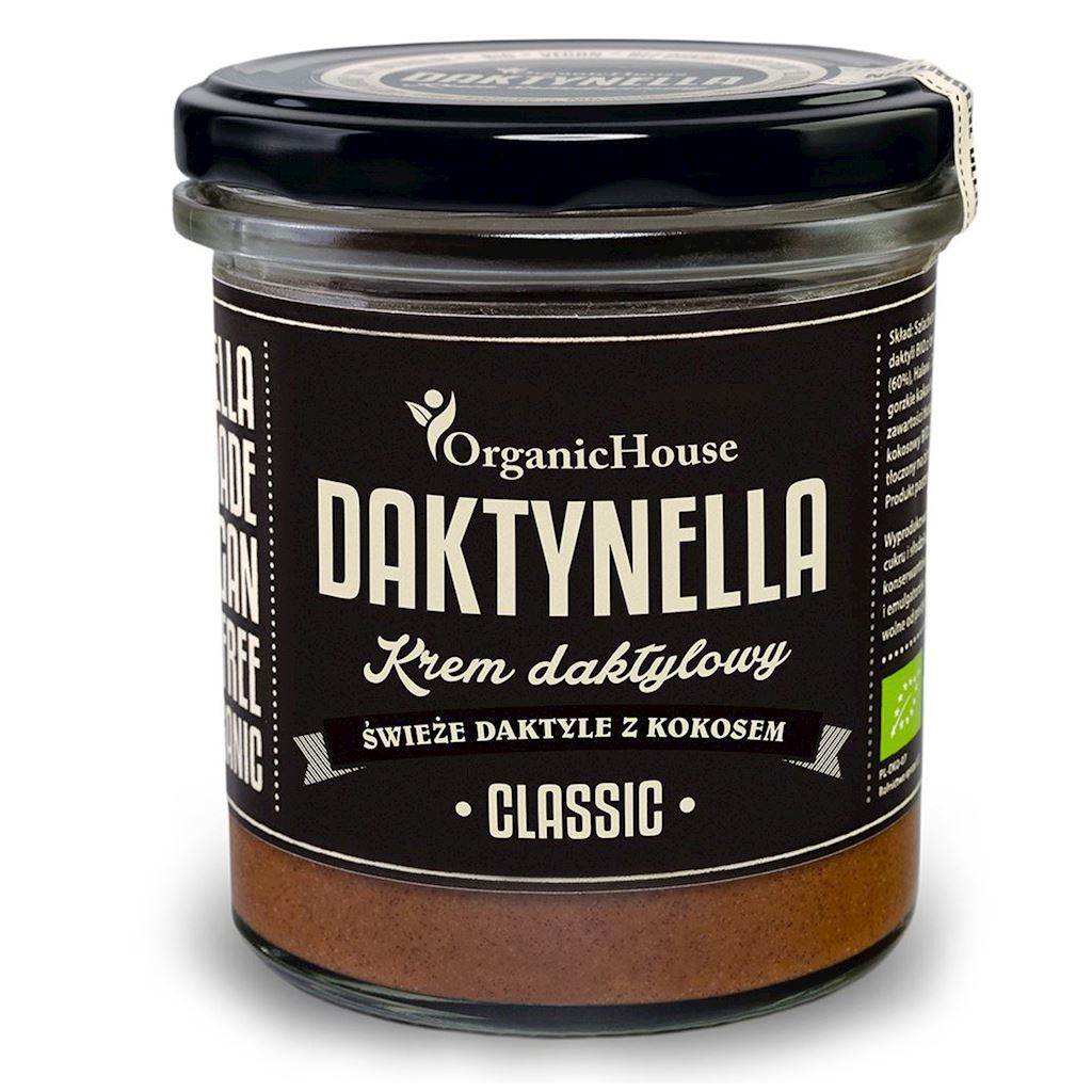 KREM KOKOSOWO - DAKTYLOWY CLASSIC BEZGLUTENOWY BIO 280 g - ORGANIC HOUSE (DAKTYNELLA)-0