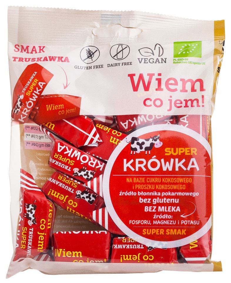 KRÓWKI TRUSKAWKOWE BEZMLECZNE BEZGLUTENOWE BIO 150 g - ME GUSTO (SUPER KRÓWKA)-0