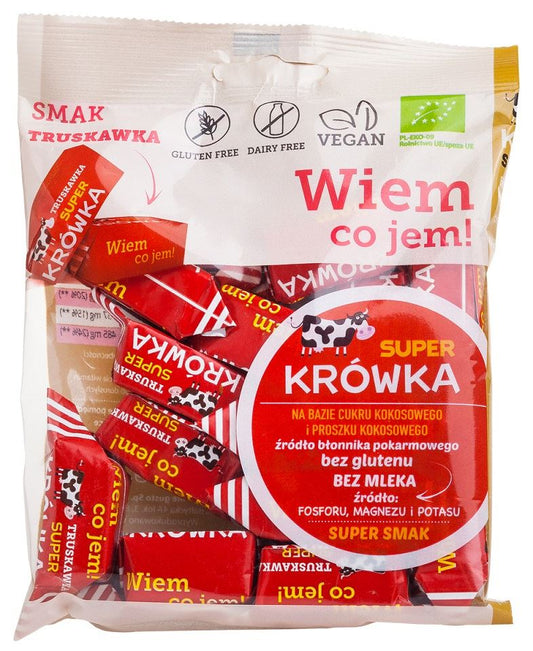 KRÓWKI TRUSKAWKOWE BEZMLECZNE BEZGLUTENOWE BIO 150 g - ME GUSTO (SUPER KRÓWKA)-0