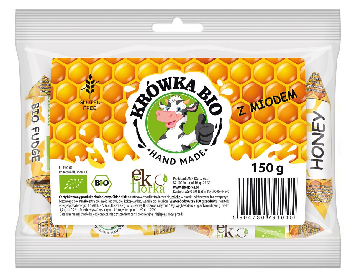 KRÓWKI Z MIODEM BEZGLUTENOWE BIO 150 g - EKOFLORKA-0