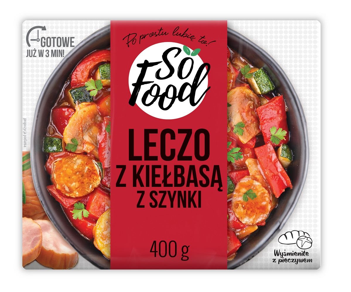 LECZO Z KIEŁBASĄ Z SZYNKI 400 g - SO FOOD-0